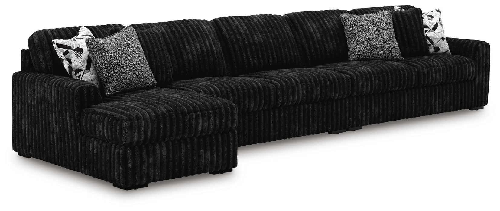 Midnight-Madness Sectional with Chaise
