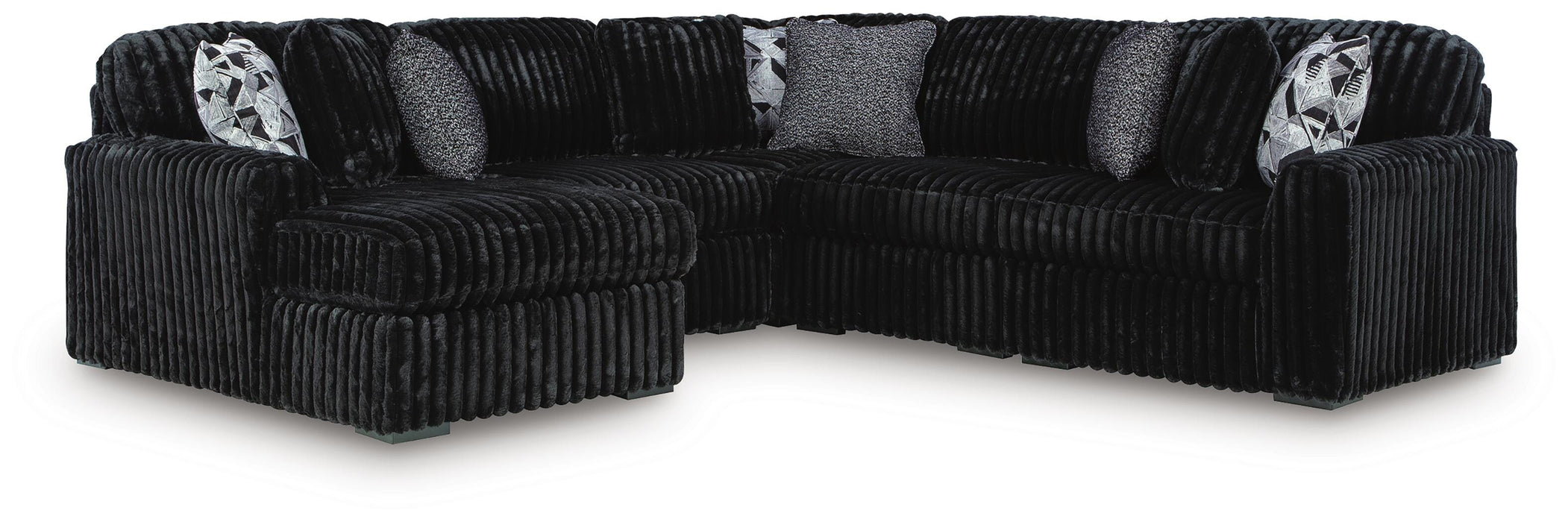 Midnight-Madness Sectional with Chaise