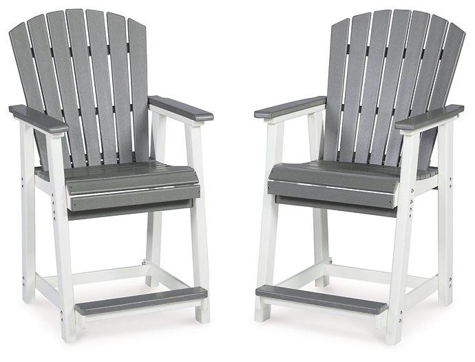 Transville Outdoor Counter Height Bar Stool (Set of 2)