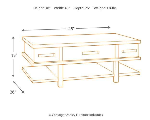 Stanah Coffee Table with Lift Top