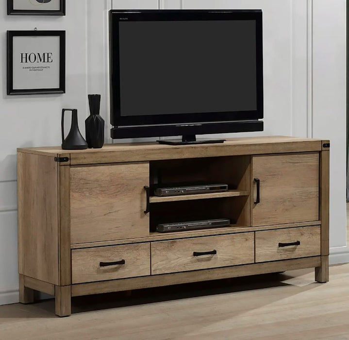 Crown Mark Furniture Matteo 3 Drawer TV Stand in Brown image