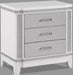 Crown Mark Furniture Ariane Nightstand in White and Silver B1690-2 image